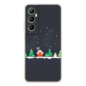 Силиконовый бампер на рождество для Realme C75 (Город зимний)