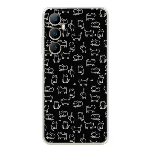 Чохол на тематику: Коти для Realme C75 (Котики на чорному)