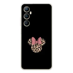 Чехол с леопардовым принтом на Realme C75 (Леопардовая Минни)