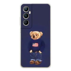 Чехлы Мишка Тедди для Реалми С75 (Мишка USA)