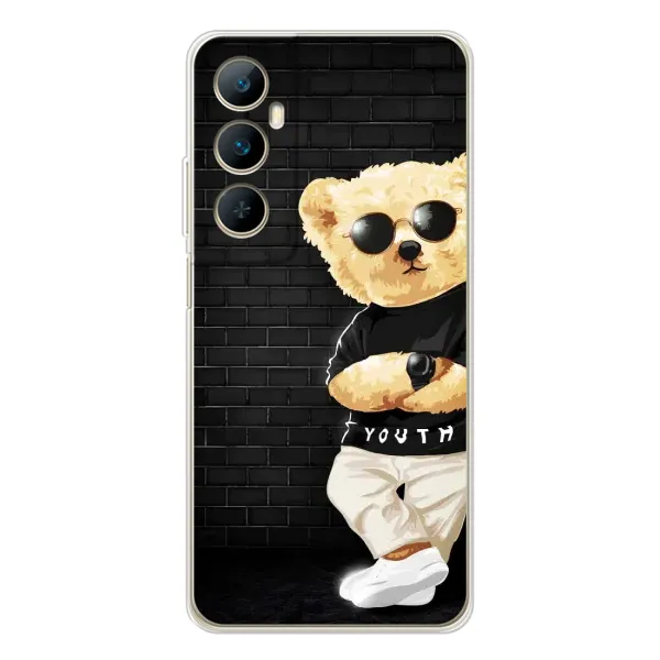 Чехол с рисунком «Мишка в очках» для Realme C75