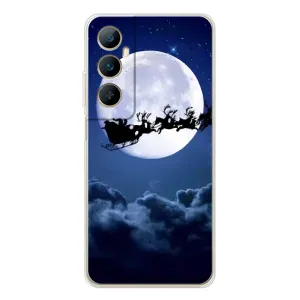Чехол Санта Клаус для Realme C75 (Санта - луна)