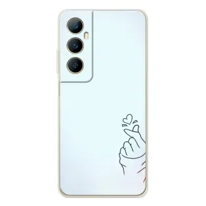 Чехлы (Знак сердечка) на Realme C75 (Сердце на голубом)