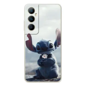 Чехол с рисунком Стич для Realme C75 (Стич с цветочком)