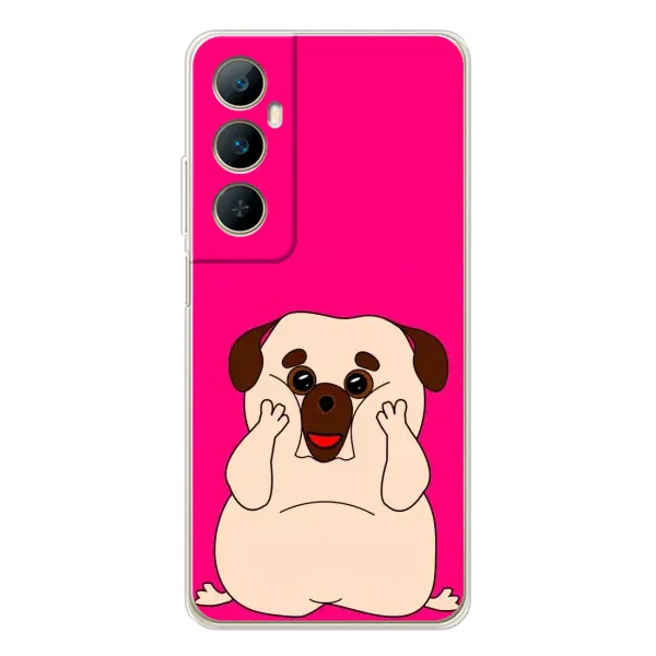 Чехол с рисунком «Веселый Мопсик» для Realme C75 Чехол с рисунком «Веселый Мопсик» для Realme C75