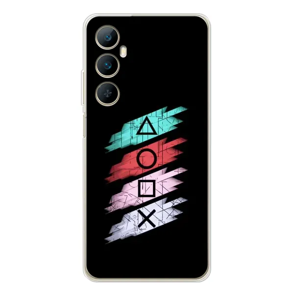 Чехол с рисунком «Значки Sony» для Realme C75 Чехол с рисунком «Значки Sony» для Realme C75