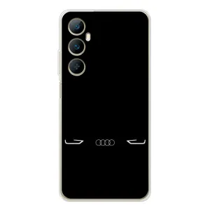 Силиконовый бампер с картинкой машины на Realme C76 (Силует Audi)