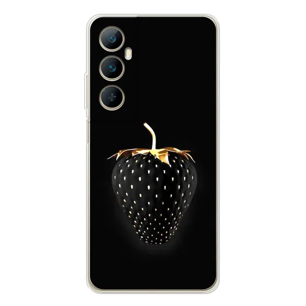 Чехол с рисунком «Чёрная клубника» для Realme C76 Чехол с рисунком «Чёрная клубника» для Realme C76