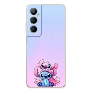 Чехол с рисунком Стич для Realme C76 (Энджл и Стич)