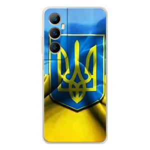 Чехол с картинкой (Патриотический ГЕРБ) на Realme C76 (Герб и Флаг Украины)