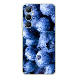 Чехол с изображением вкусной еды для Realme C76 (Голубика)