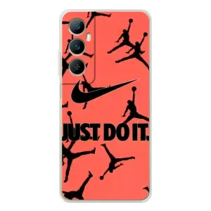Силиконовый Чехол Nike Air Jordan на Реалми С76 (Just Do It)