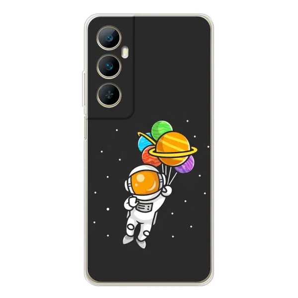 Чехол с рисунком «Космонавт с шариками» для Realme C76 Чехол с рисунком «Космонавт с шариками» для Realme C76