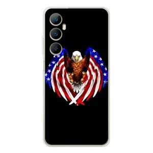 Чехол Флаг USA для Realme C76 (Крылья США)