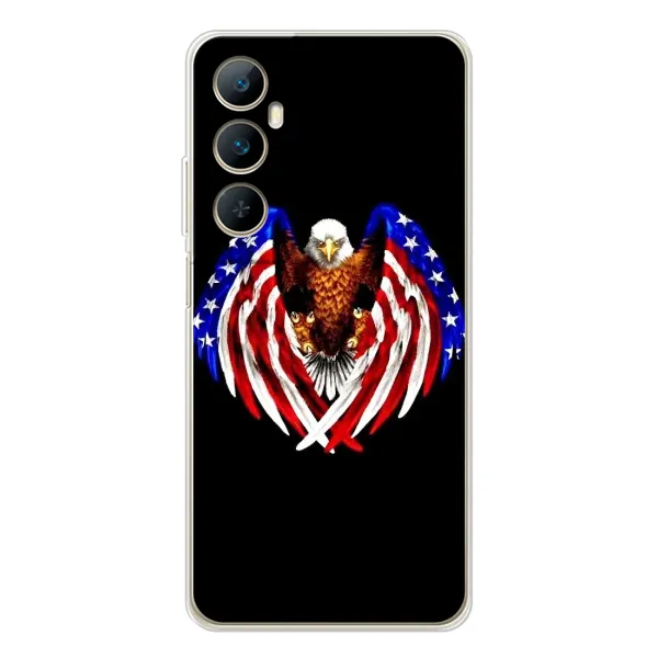 Чехол с рисунком «Крылья США» для Realme C76 Чехол с рисунком «Крылья США» для Realme C76