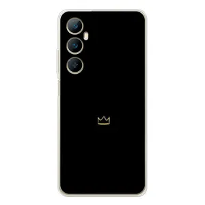 Чохол (Корона на чорному фоні) для Реалмі С76 (Міні корона)