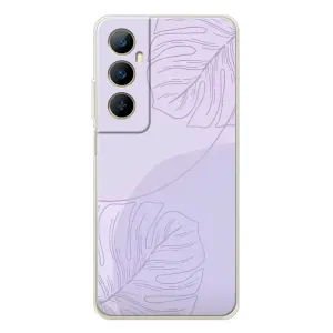 Чохол квітковий дизайн для Realme C76 (Монстера фіолетова)