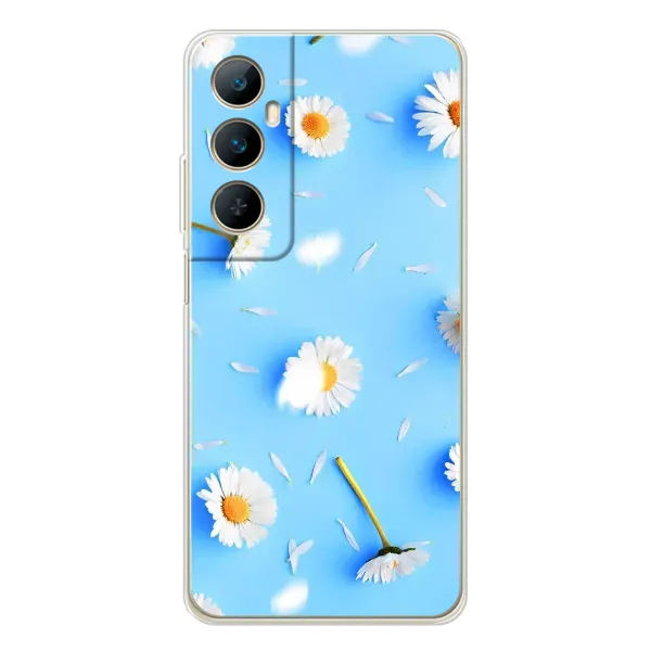 Чехол с рисунком «ромашки на голубом» для Realme C76