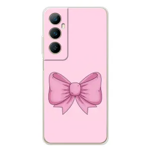 Чехол банты для Realme C76 (Розовый бантик)