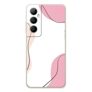 Чохол квітковий дизайн для Realme C76 (Рожевий фон)