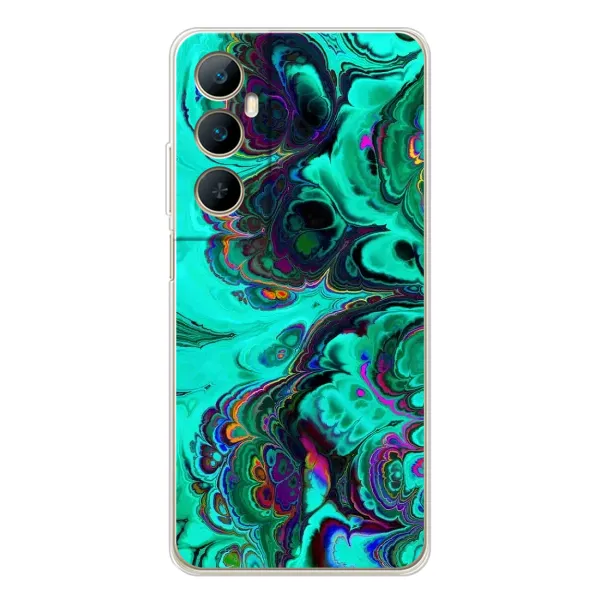Чехол с рисунком «Салатный мрамор» для Realme C76 Чехол с рисунком «Салатный мрамор» для Realme C76