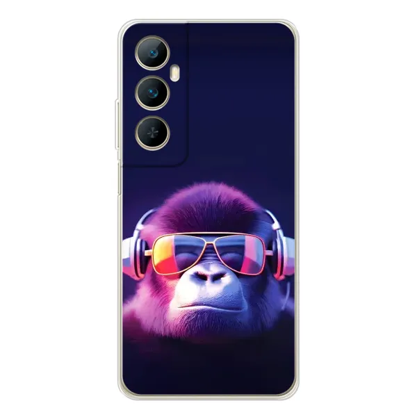 Чехол с рисунком «Стильная обезьяна» для Realme C76