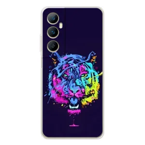Силіконовий бампер з картинкою звірів для Realme C76 (Тигр-Арт)