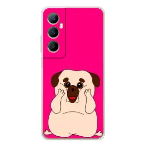Чохол (ТПУ) Милі песики для Realme C76 (Веселий Мопсік)