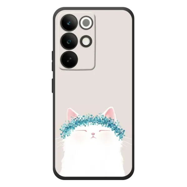 Чехол с рисунком «Белый котик» для Realme C85 Pro