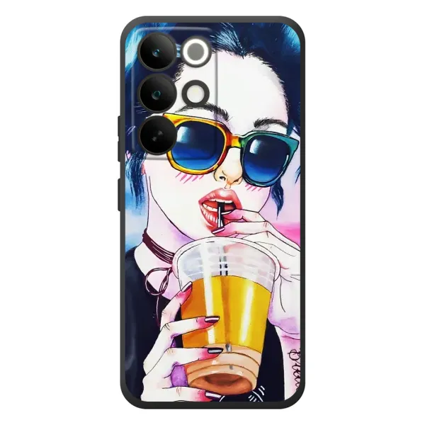 Чехол с рисунком «Девушка с коктейлем» для Realme C85 Pro Чехол с рисунком «Девушка с коктейлем» для Realme C85 Pro