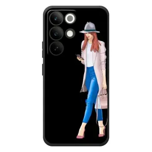 Чохол з картинкою Модні Дівчата RealMe C85 Pro (Дівчина з телефоном)