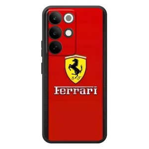 Силиконовый бампер с картинкой машины на RealMe C85 Pro (Ferrari Logo)