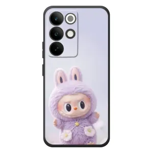 Чехол с принтом Лабубу для RealMe C85 Pro (Фиолетовый Лабубу)