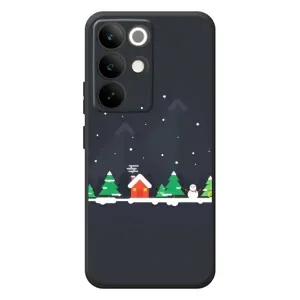 Силиконовый бампер на рождество для RealMe C85 Pro (Город зимний)