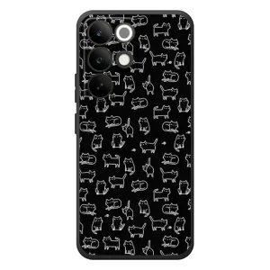 Чохол на тематику: Коти для Realme C85 Pro (Котики на чорному)