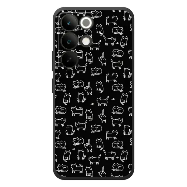 Чехол с рисунком «Котики на черном» для Realme C85 Pro