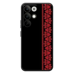 Силиконовый Чехол на RealMe C85 Pro (Красная Вышиванка)