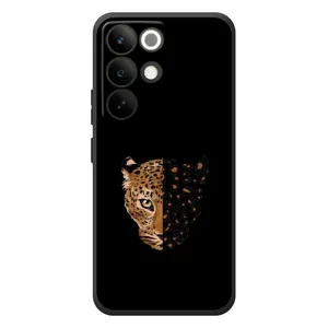 Чохол з леопардовим принтом на RealMe C85 Pro (Леопард на чорному)