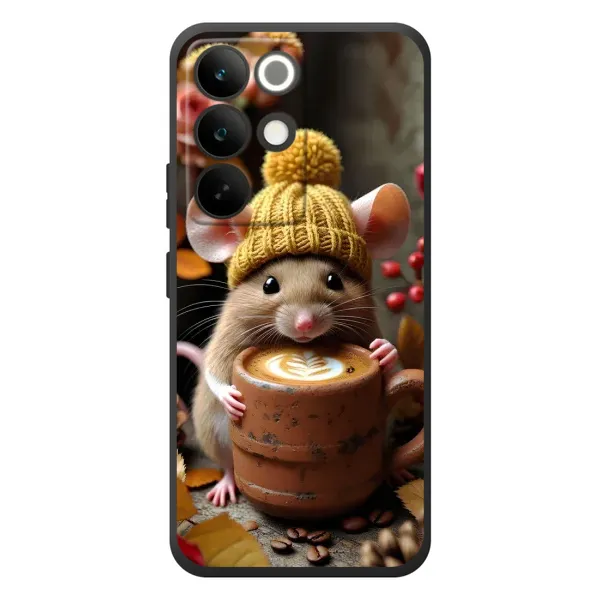 Чехол с рисунком «Мышка с кофе» для Realme C85 Pro Чехол с рисунком «Мышка с кофе» для Realme C85 Pro