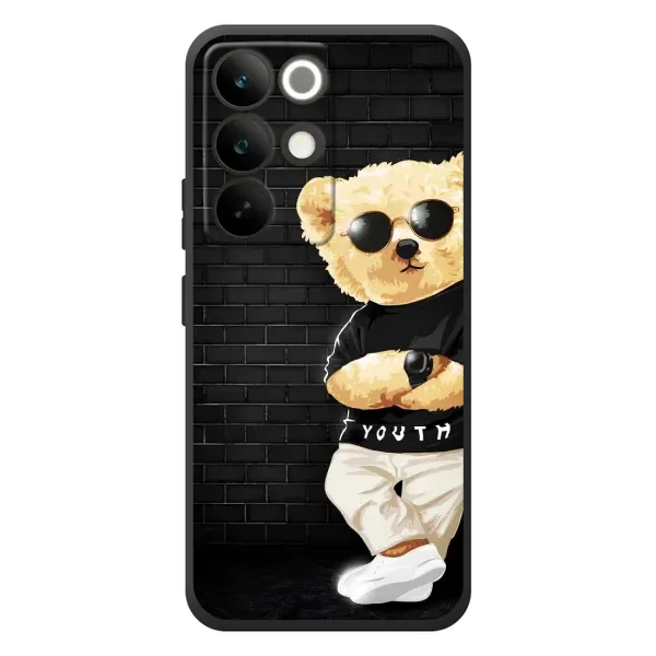 Чехол с рисунком «Мишка в очках» для Realme C85 Pro