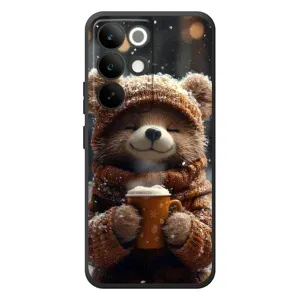 Друкований чохол 'Звірята з кавою' для RealMe C85 Pro (Ведмедик з кавою)
