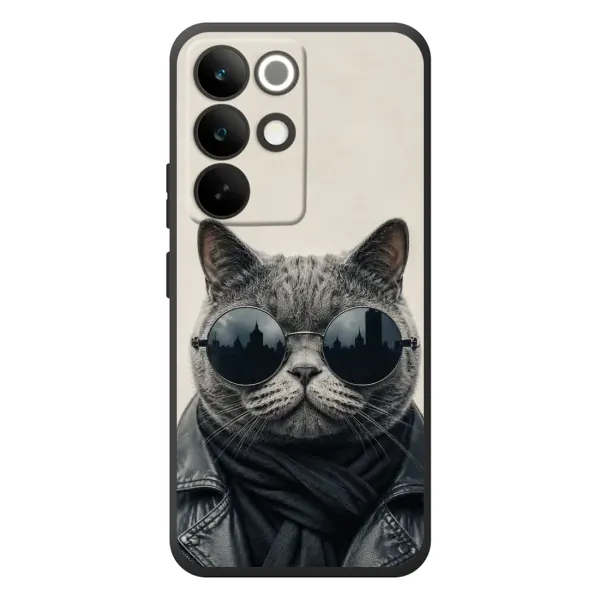 Чехол с рисунком «Модный кот» для Realme C85 Pro