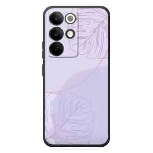 Чехол цветочный дизайн для RealMe C85 Pro (Монстера фиолетовая)