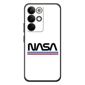 Силіконовый бампер з принтом "Наса" на RealMe C85 Pro (NASA на білому тлі)