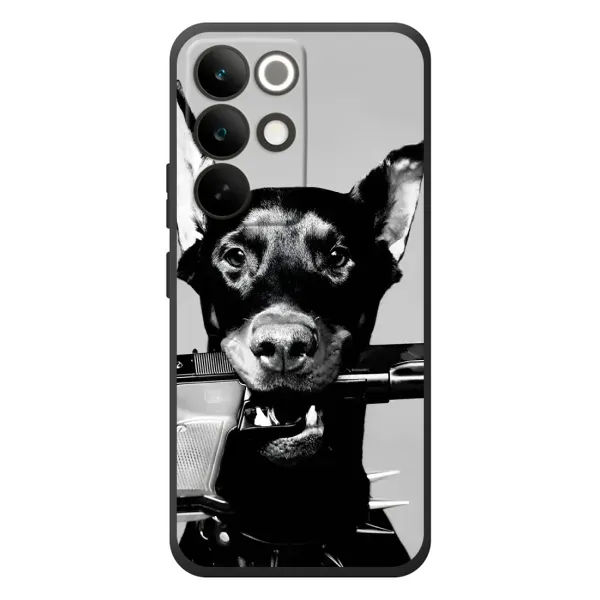 Чехол с рисунком «Опасный доберман» для Realme C85 Pro