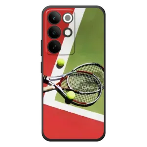 Чохли з прінтом Спортивна тематика для RealMe C85 Pro (Ракетки теніс)