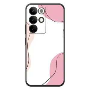 Чехол цветочный дизайн для RealMe C85 Pro (Розовый фон)