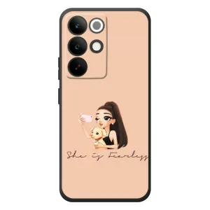Силіконовый Чохол на RealMe C85 Pro з картинкой Модных девушек (З собакою)