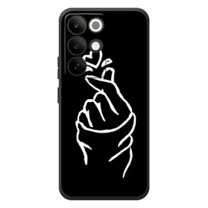 Чохол (Знак сердечка) для RealMe C85 Pro (Сердечко на чорному)