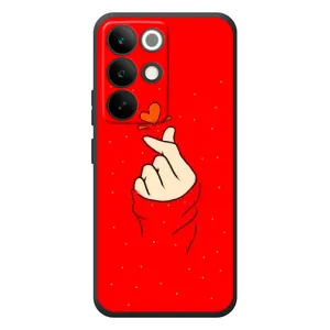 Чохол (Знак сердечка) для RealMe C85 Pro (Сердечко на червоному)